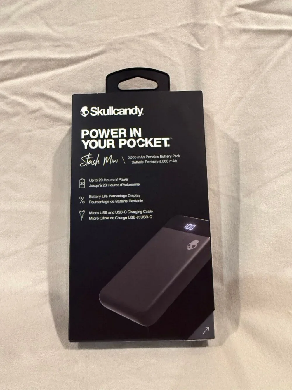 Skullcandy Stash Mini 5000 mAh Portable Power Bank Charger